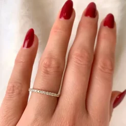 Brillant alliancering i 14 karat guld 0,225 ct