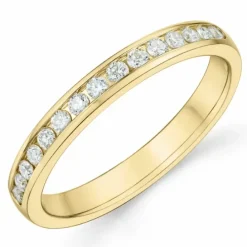 Brillant alliancering i 14 karat guld 0,26 ct