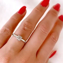 Brillantring i 14 karat hvidguld 0,10 ct 0,11 ct