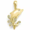 Delfin diamantvedhæng i 9 karat guld 0,03 ct
