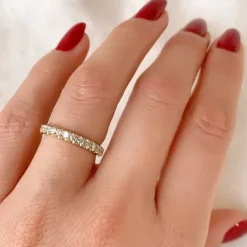 Diamant alliancering i 14 karat guld 0,49 ct