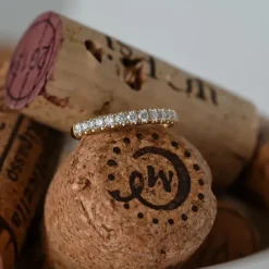Diamant alliancering i 14 karat guld 0,49 ct