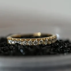 Diamant alliancering i 14 karat guld 0,49 ct