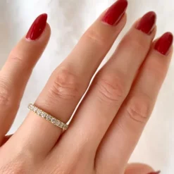 Diamant alliancering i 14 karat guld 0,41 ct