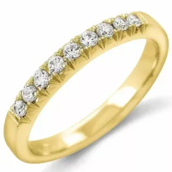 Diamant alliancering i 14 karat guld 0,24 ct