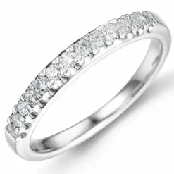 Diamant alliancering i 14 karat hvidguld 0,24 ct