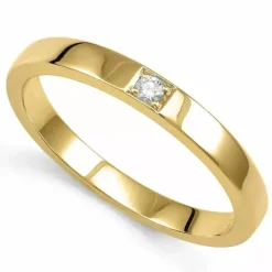 Diamant alliancering i 9 karat guld 0,03 ct