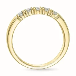 Diamant alliancering i 14 karat guld 5 x 0,07 ct