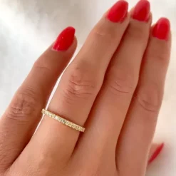 Diamant alliancering i 14 karat guld 0,20 ct