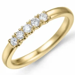 Diamant alliancering i 14 karat guld 0,21 ct