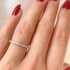 Diamant alliancering i 14 karat hvidguld 0,25 ct