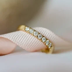 Diamant alliancering i 14 karat guld 0,24 ct