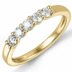 Diamant alliancering i 14 karat guld 0,33 ct