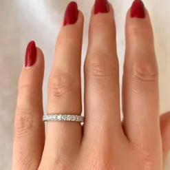 Diamant alliancering i 14 karat hvidguld 0,50 ct