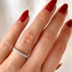 Diamant alliancering i 14 karat hvidguld 0,26 ct