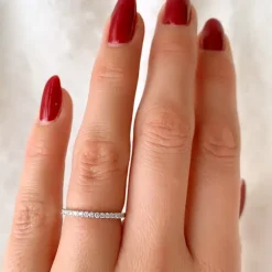 Diamant alliancering i 14 karat hvidguld 0,15 ct