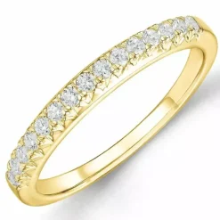 Diamant alliancering i 14 karat guld 0,25 ct