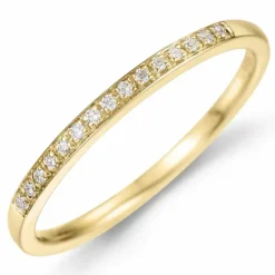 Diamant alliancering i 14 karat guld 0,09 ct