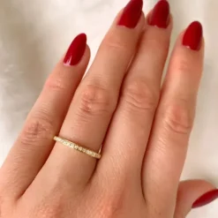 Diamant alliancering i 14 karat guld 0,09 ct