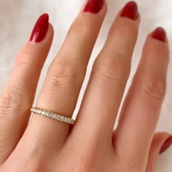 Diamant alliancering i 14 karat guld 0,26 ct