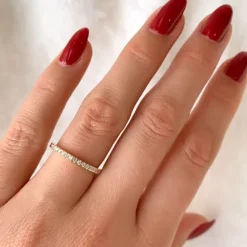 Diamant alliancering i 14 karat guld 0,15 ct
