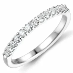 Diamant alliancering i 14 karat hvidguld 0,25 ct