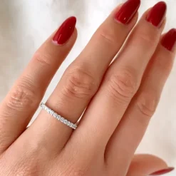 Diamant alliancering i 14 karat hvidguld 0,25 ct