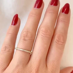 Diamant alliancering i 14 karat guld 0,25 ct