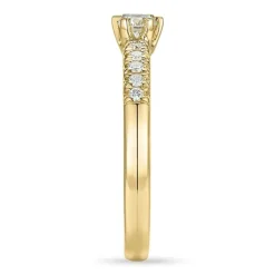 Diamant guldring i 14 karat guld 0,18 ct 0,12 ct