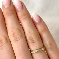 Diamant ring i 9 karat guld 0,07 ct