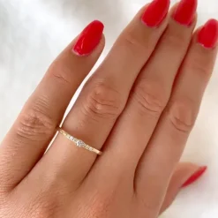 Diamant ring i 14 karat guld 0,04 ct 0,06 ct
