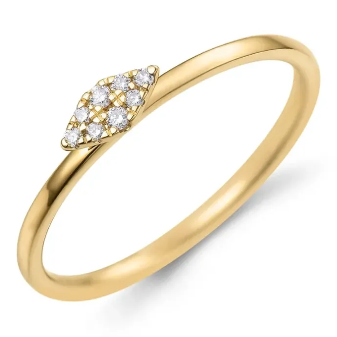 Diamant ring i 9 karat guld 0,05 ct