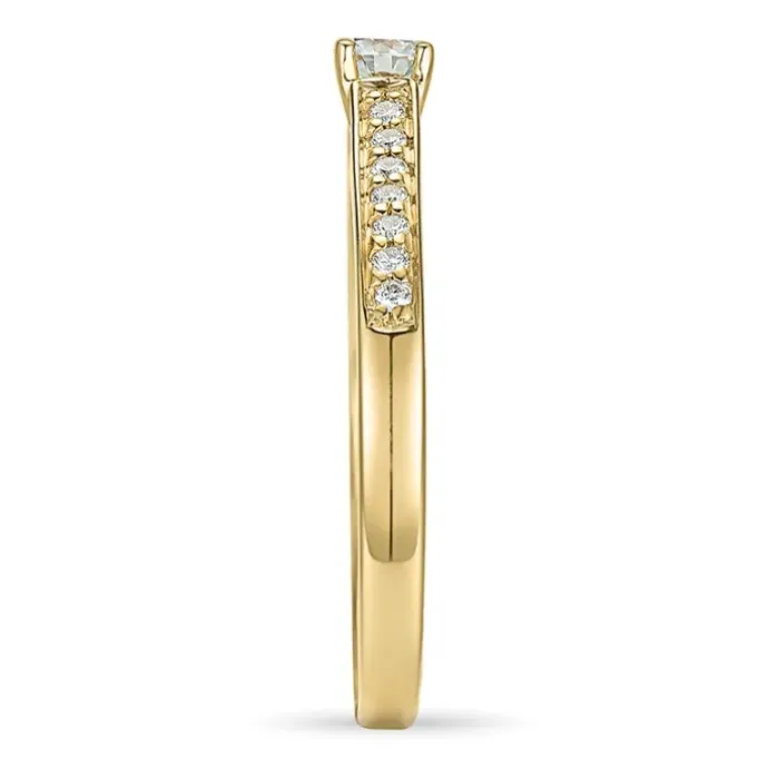 Diamant ring i 14 karat guld 0,15 ct 0,11 ct