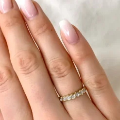Diamant ring i 9 karat guld med rhodium 0,04 ct