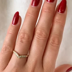 Diamant ring i 14 karat guld 0,117 ct
