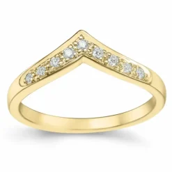 Diamant ring i 14 karat guld 0,117 ct