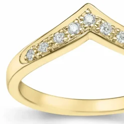 Diamant ring i 14 karat guld 0,117 ct