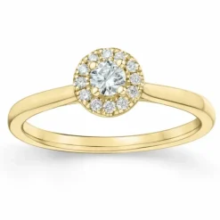 Diamant ring i 14 karat guld 0,234 ct