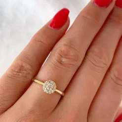 Diamant ring i 14 karat guld 0,234 ct