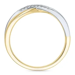 Diamant ring i 14 karat guld.- og hvidguld 0,04 ct