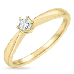 Diamant ring i 14 karat guld 0,12 ct