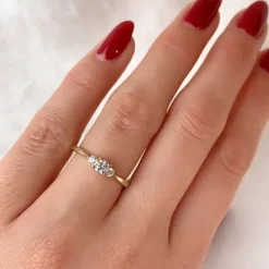 Diamant ring i 14 karat guld 0,20 ct 0,102 ct