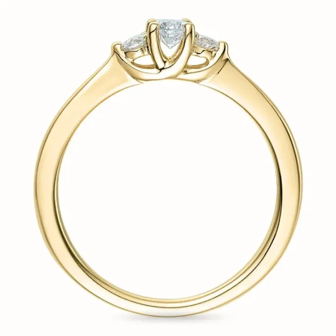 Diamant ring i 14 karat guld 0,20 ct 0,102 ct