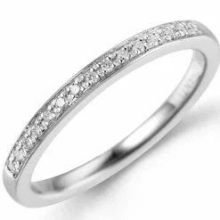 Diamant ring i 14 karat hvidguld 0,09 ct
