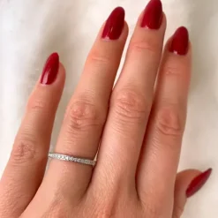 Diamant ring i 14 karat hvidguld 0,09 ct