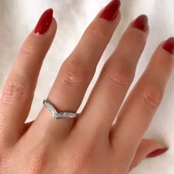 Diamant ring i 14 karat hvidguld 0,117 ct