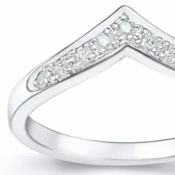 Diamant ring i 14 karat hvidguld 0,117 ct