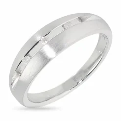 Diamant ring i sølv