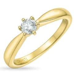Diamant solitairering i 14 karat guld 0,20 ct