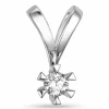 Diamant solitairevedhæng i 14 karat hvidguld 0,20 ct